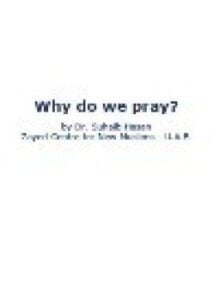 Why do we pray