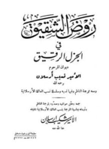 روض الشقيق في الجزل الرقيق