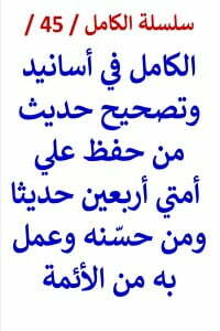 سلسلة الكامل رقم 45 الكامل في اسانيد من حفظ علي امتي